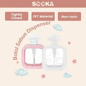 SOOKA Botol Sabun Dispenser Kotak Model Pump Bentuk Gel Foam Bunga Kapasitas 500 ML Bahan Plastik HL-AGB960