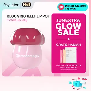[BUY 1 GET 3 GIFT] Madame Gie Blooming Jelly Lip Pot  -  Makeup Lip Tint Glossy | UV filter | Moisturize | Non-Sticky Natural Stain | Peptide | 4X flower extract | Natural Look | Soft Jelly