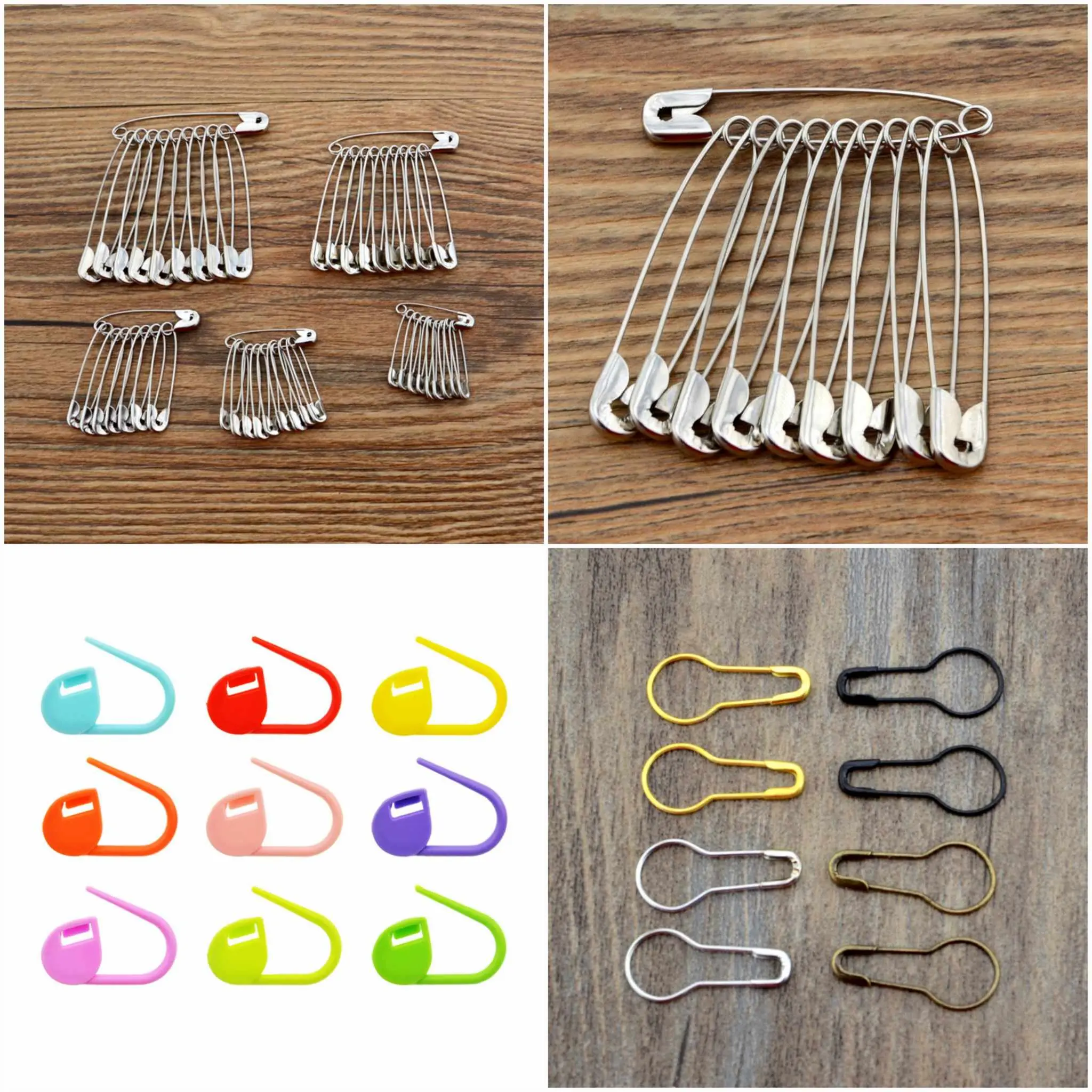 (10 cái) Set 10 ghim băng cài áo, kim tây gài áo nhiều size bằng thép KHÔNG RỈ , nguyên liệu làm đồ thủ công. DIY