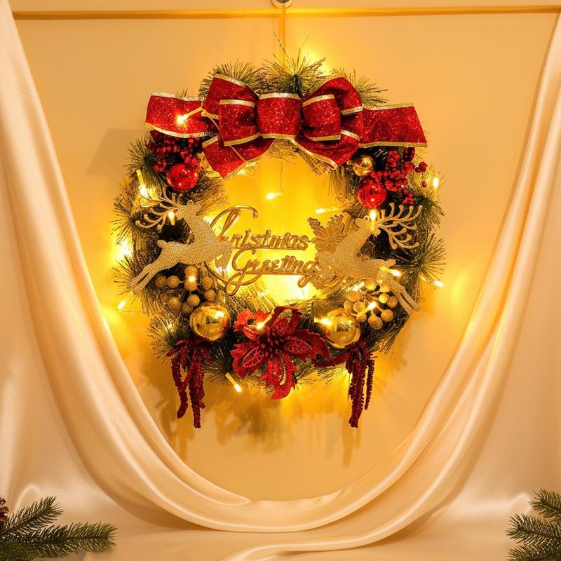  Vòng nguyệt quế loại to 40 cm trang trí giáng sinh noel treo cửa treo tường decor phòng cực đẹp 
