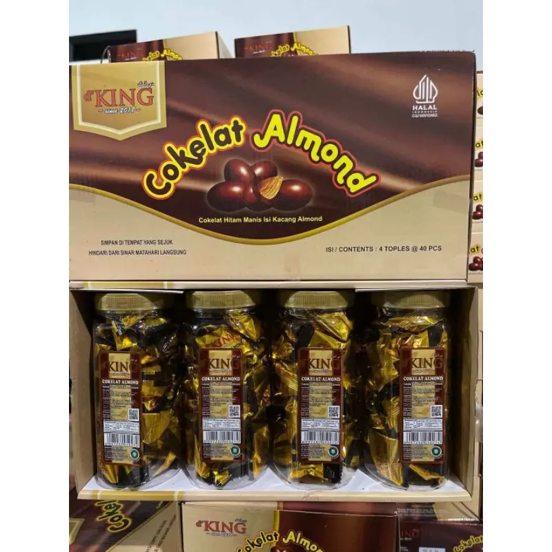 coklat almond king / coklat musdalifah 1 toples 1