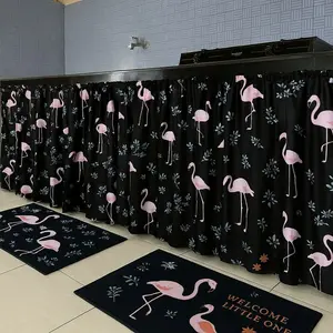 Gorden Kolong Dapur Minimalis Ukuran 100cmx70cm Bonus Tali - Model Modern, Polyester Berkualitas Curtain