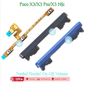 Tombol Flexibel On Off Volume Untuk Xiaomi Poco X3 X3 Pro X3 Nfc Fleksibel On Off Volume Tombol Volume Tombol Luar Pernik Rubber Keyped