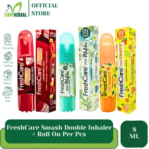 Freshcare Smash Double Inhaler + Roll On I Fresh Care Minyak Angin Aromatheraphy