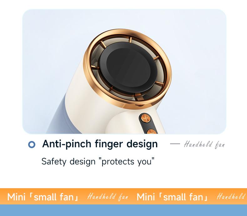 Mini Star Fan for Rapid Cooling, 100 Speeds, Hurricane Powerful Fan, Mini Portable USB Rechargeable Turbine Fan, Handheld with High Airflow