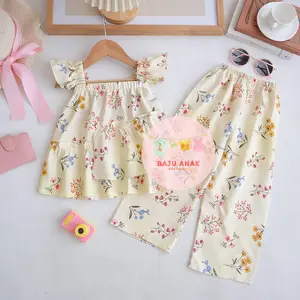 Baju Anak Perempuan - Setelan Anak Perempuan Pinkan Motif Korean Style / Fashion Oneset Anak Perempuan Lucu Terbaru