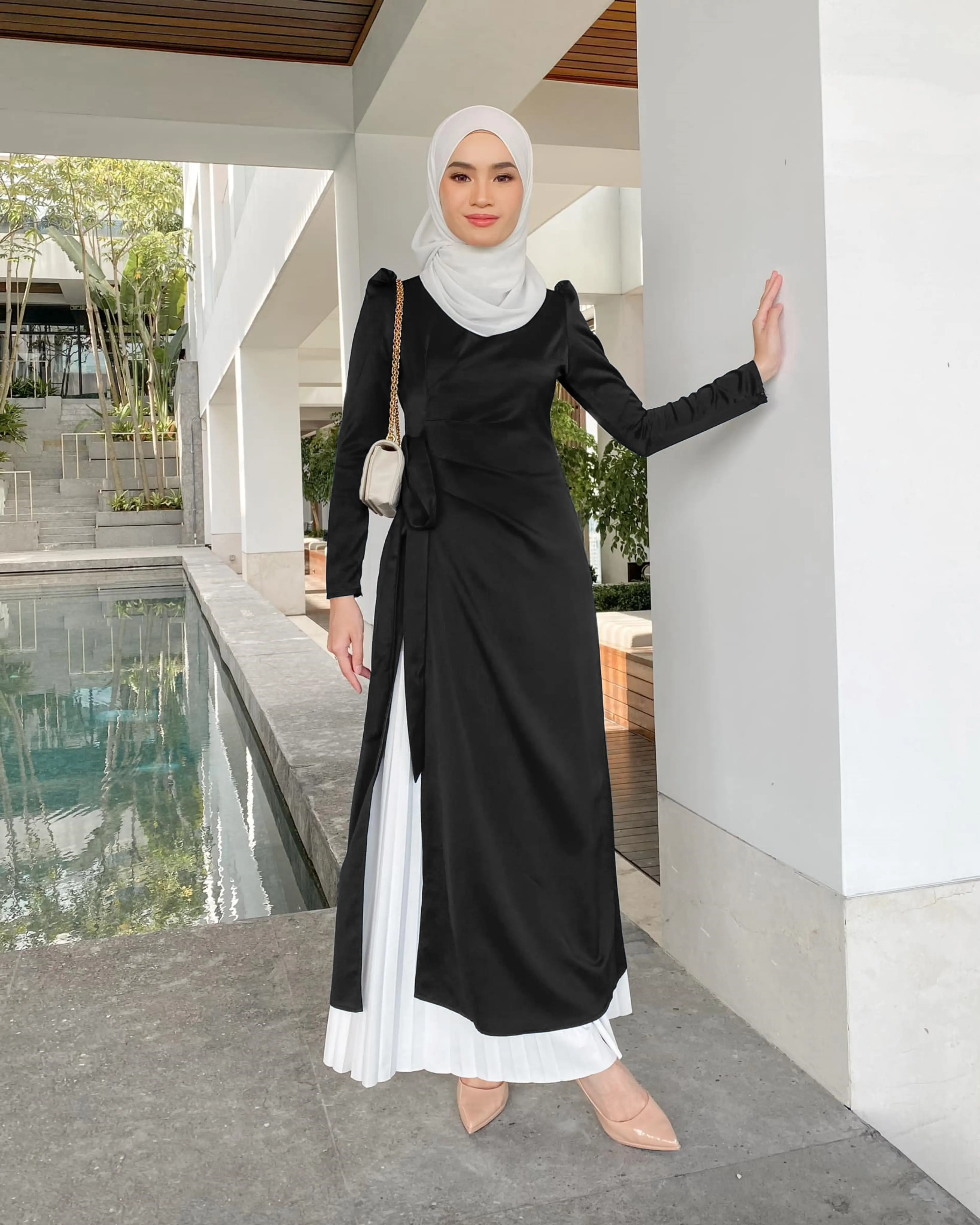 CALIANA SLIT MIDI TUNIK BELAH WRAP DRESS TUNIK MELAYU SET RAYA LEBARAN IDUL FITRI WANITA PEREMPUAN REMAJA TERBARU