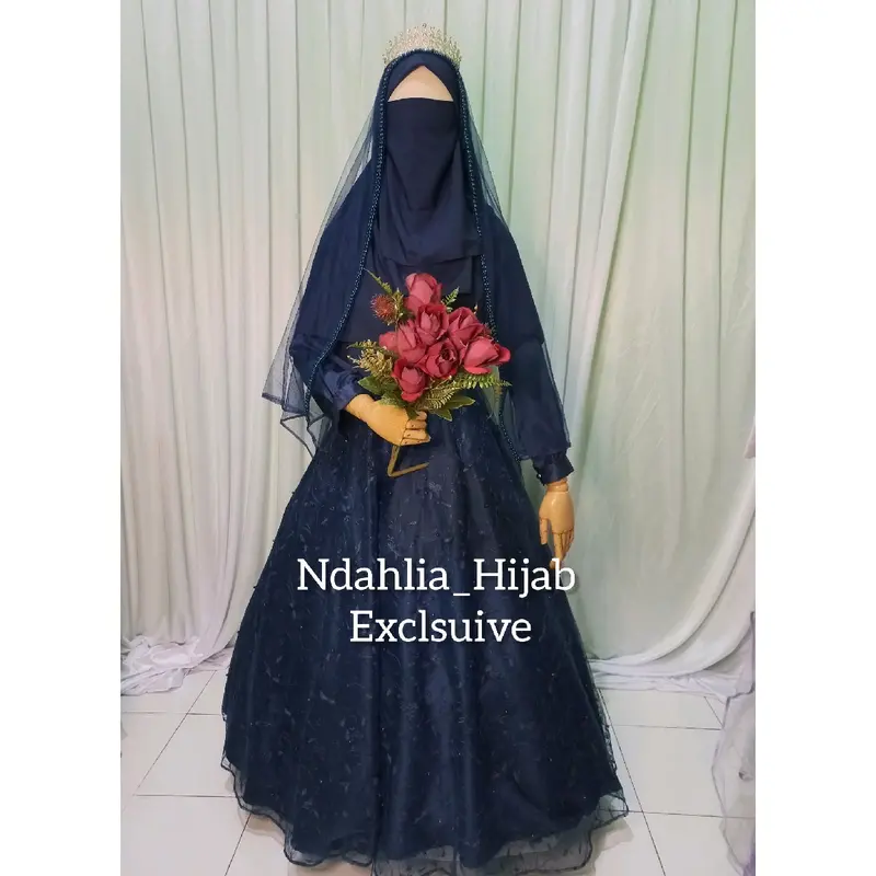 GAUN PENGANTIN SYARI BERCADAR PREMIUM 3
