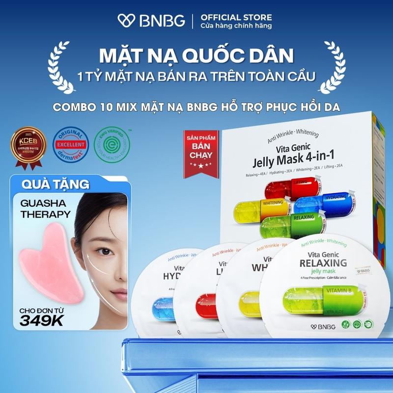 (Live) Combo 10 Mặt Nạ BNBG Mix Hỗ Trợ Phục Hồi Da BNBG Vita Genic Jelly Mask 30mlx10