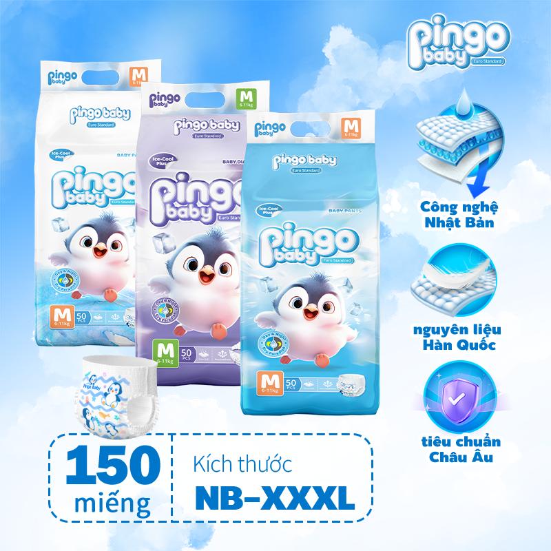 Combo 150miếng Tã/Bỉm quần Pingo Baby NB-XXXL