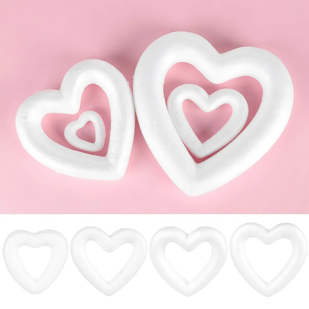 DIY Modelling Polystyrene Hollow White Craft Balls Valentine's Day Heart Foam Mould Party Decoration