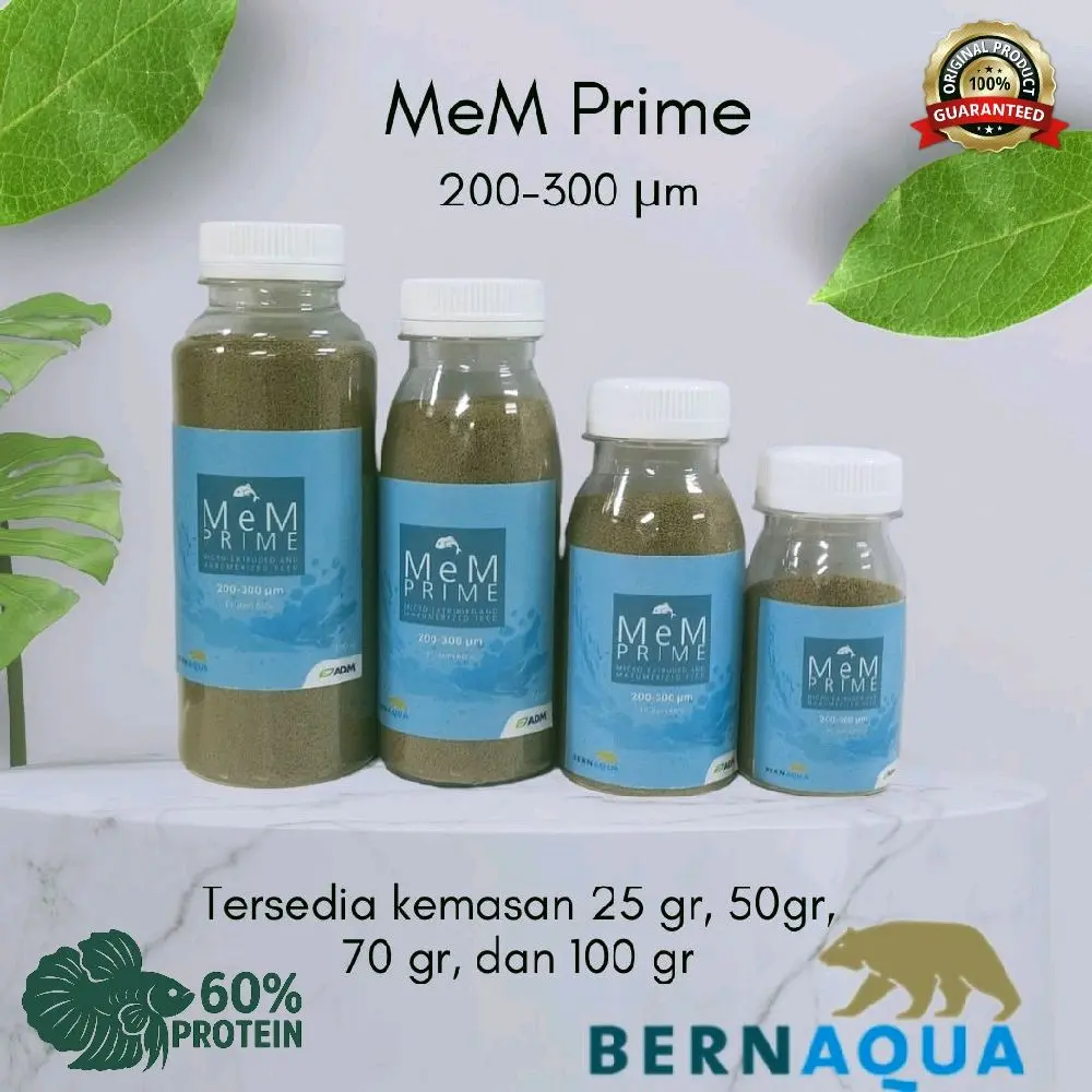 Pelet MeM Prime 200 300 Pakan Ikan MeM Prime 2/3 Original