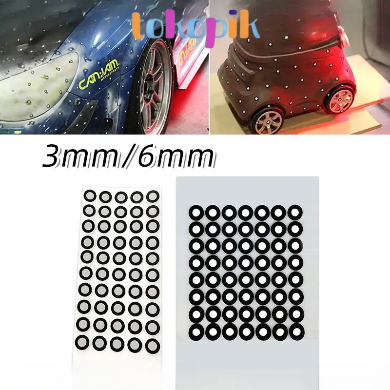 56pcs 3D Scanner Marker Sticker Reflective Dot 6mm/10mm Untuk Einscan Freescan High Precision Tracking