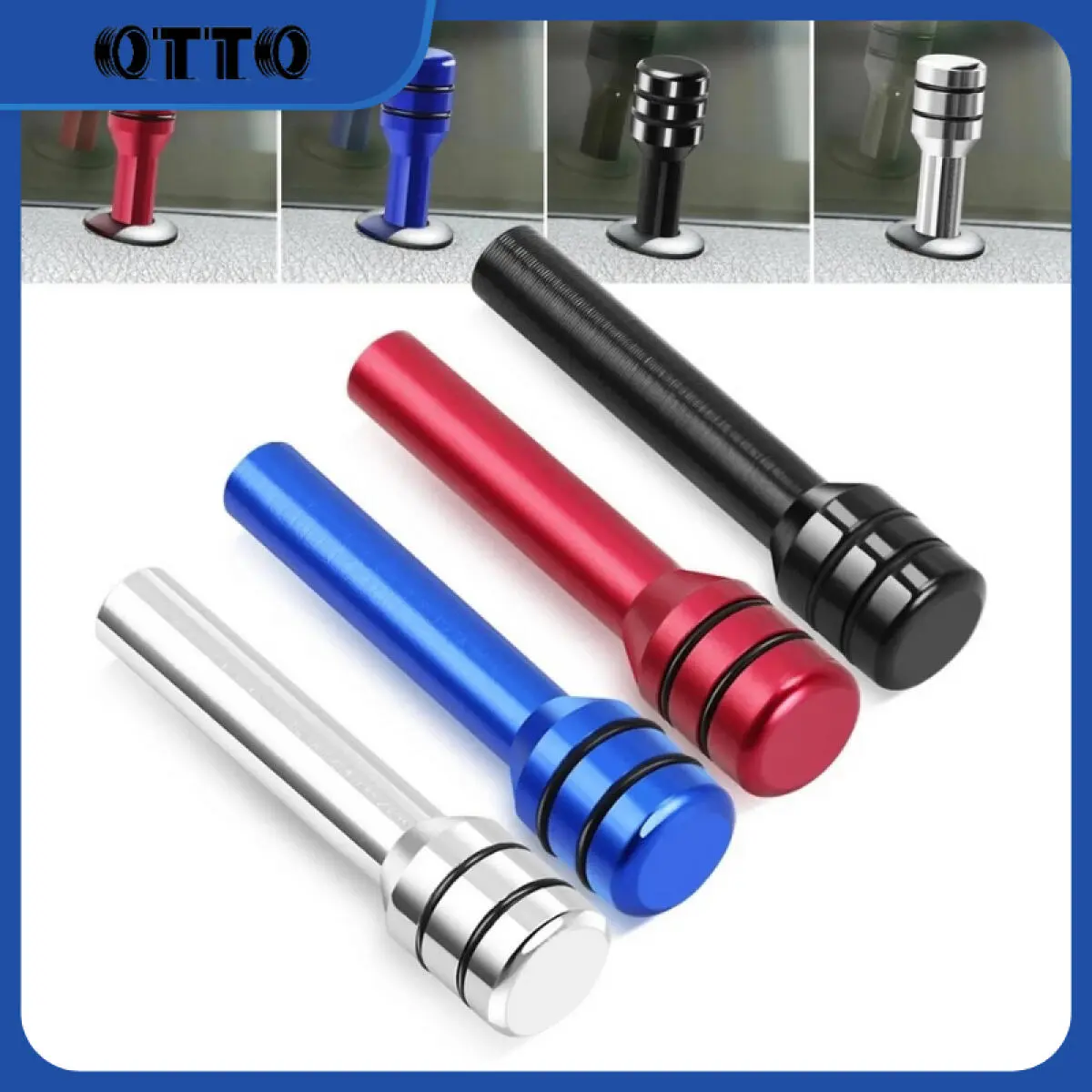 【OTTO】 Universal Kunci Pintu Mobil 4PCS Knob Kunci Pintu Mobil Untuk Modifikasi Knob Pintu Mobil Aluminium Knob Anti Maling - Car, Baut