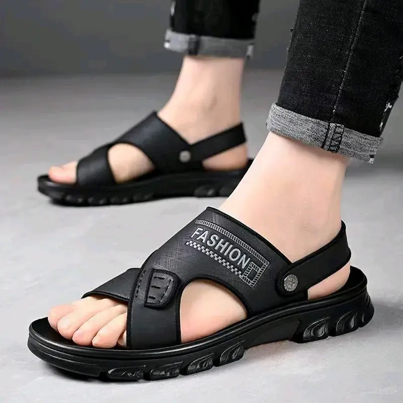 Sandal Original Selop Pria Slip On Nyaman Kuat Empuk Hitam Coklat Cowok Kasual Sendal Laki-laki Kasual 6