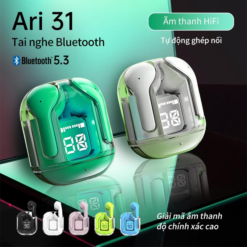 Ari 31 Tai Nghe Bluetooth KY9 Không Dây Thế Hệ Mới Bluetooth 5.3 HiFi Âm Thanh Tự Động Ghép Nối Pin Trâu Cho Game
