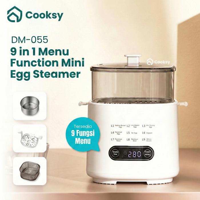 Promo Cooksy Smart Digital Egg Cooker 2 Tingkat (Visual Lid) – NTC ...