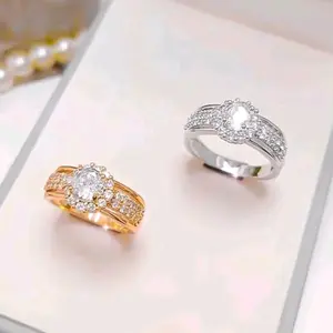 CINCIN WANITA DEWASA TITANIUM IMPOR KHUALITAS TERBAIK Pelapisan Logam Emas Perhiasan Emas Rings Berlian