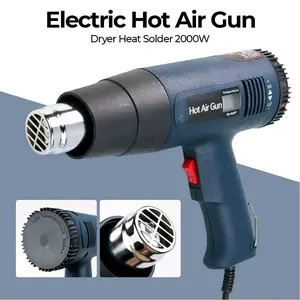 Hot Air Gun Dryer Heat Soldering 2000W Multifungsi Suhu Plastik Stiker Aluminium Baut