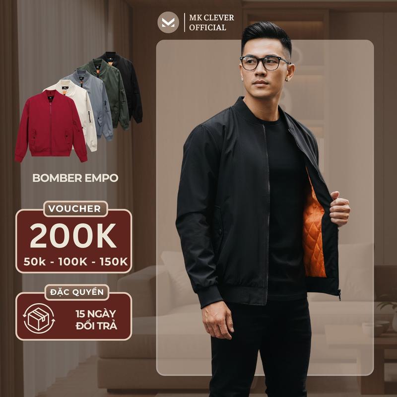 Áo Bomber EMPO MK CLEVER Chất liệu vải gió siêu đẹp lót trần bông dày dặn form dáng trẻ trung