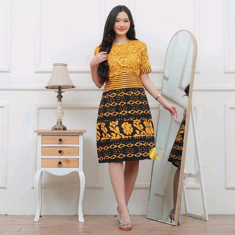 Zona Batik Imam Dres wanita dres cewek atasan wanita Batik halus elegan nyaman Gamis Kerja Katun Panjang Baju 2