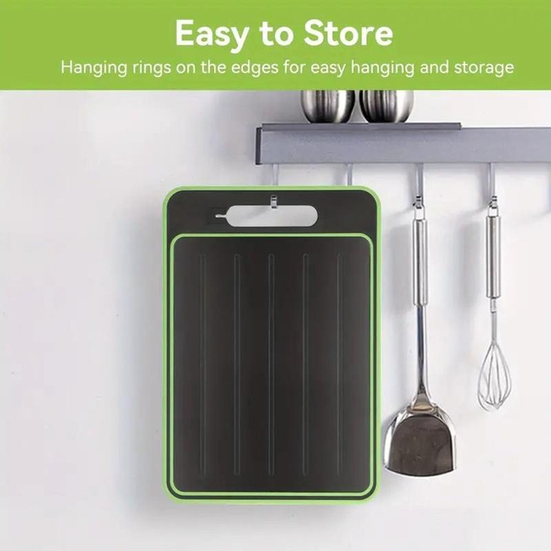 New Aluminum alloy Chopping Board Double Sided Fast Thaw Defrosting Tray Portable Multifunction Melt Defrosting Board 6