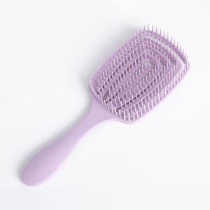 Cepillo para el cabello cuadrado con cerdas anchas, peine desenredante para cabello húmedo y seco, masajeador anti-nudos para cabello rizado y liso