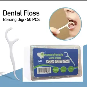 50pc - Dental floss benang tusuk gigi pembersih sela sela gigi 1 box Mulut