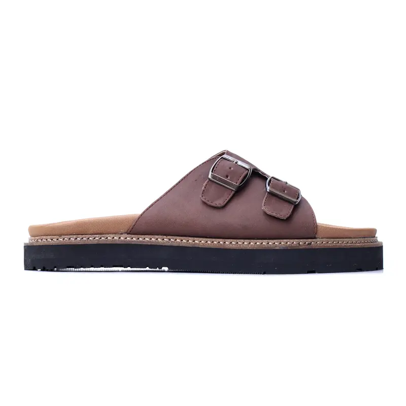 CEVANY - Sandal Kasual Slide Slop Pria Kulit Asli 7