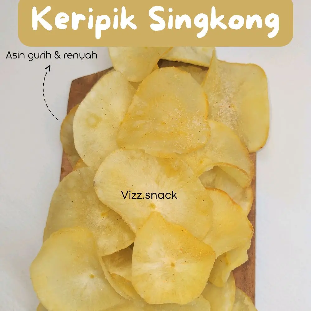 Keripik Singkong Rasa Bawang Spesial - Asin Gurih Renyah