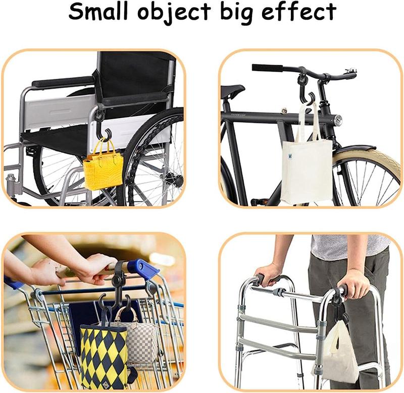 Product Introduction of ToolTopia | Hanging Hooks - Double Hook Plastic with Velcro Max Load 3KG Ideal for Electric Scooters/Motorcycles/Bicycles, Efficient and Practical, Rotatable and Adjustable 5
