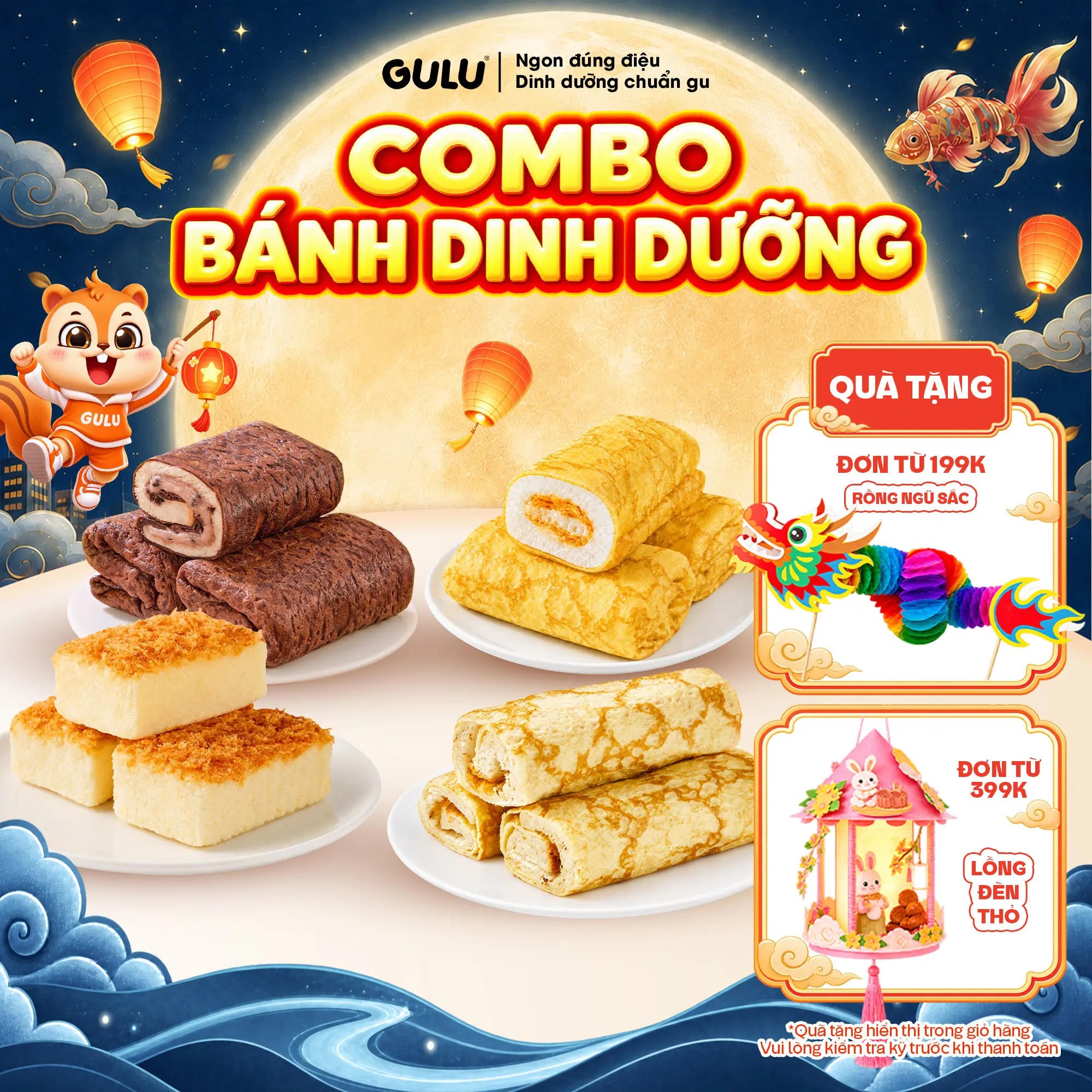 [Tổng Hợp] Bánh Dinh Dưỡng Cuộn Chà Bông Gulu Foods Thức Ăn Ăn Vặt