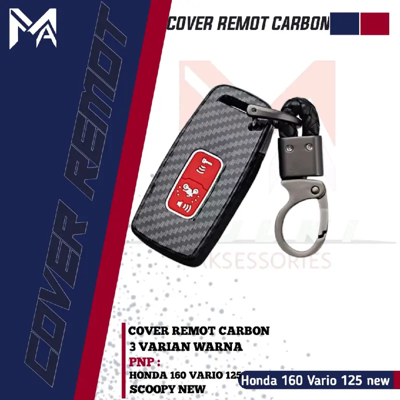 Cover Remot Carbon Vario 160 ADV 160 PCX 160 Vario 125 Scoopy New 2023 Carbon Edition Kunci 2