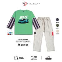 Gambar MAXIMO.CO Setelan Baju Kaos Anak 911 Car Salur Panjang dan Celana Chino Kargo Katun Panjang Warna Cream Usia 3-12 tahun Fashion Anak - Set 1, Setelan M ( 10-15 kg ) dari Maximo Clothing Store Kab. Bandung 4 Tokopedia