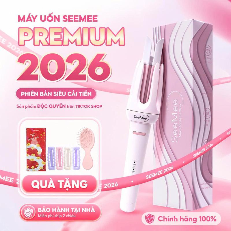 2026_SeeMee Máy Uốn Tóc Xoăn - Phiên bản Premium cao cấp nhất - Công nghệ mới phủ tinh dầu trục uốn