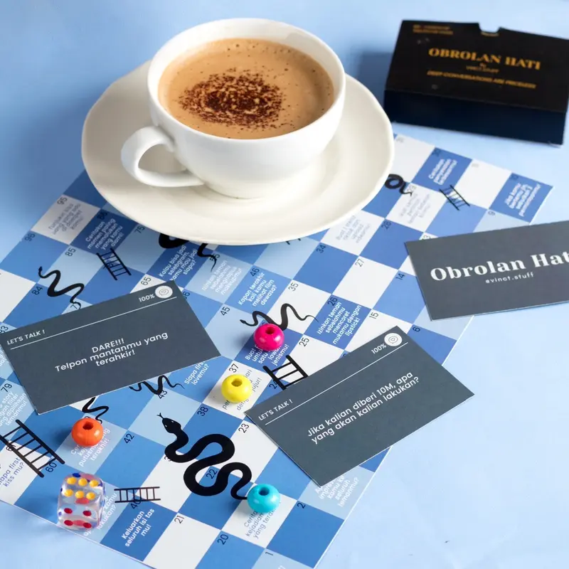 Paket Bundling EDISI TEMAN Kartu Obrolan Hati & Obrolan Ular Tangga Game Permainan - Card Games 1