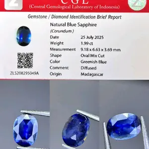 Batu Alam Natural Blue Safir