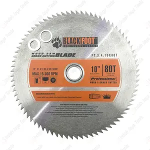 Blackfoot 10 X 80T Mata Pisau Potong Kayu Rumput Bulat Circular Saw