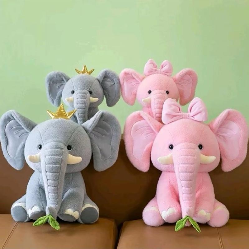 Gấu Bông Voi Ngồi size mini 35cm ảnh chụp tại shop hai màu xám - hồng