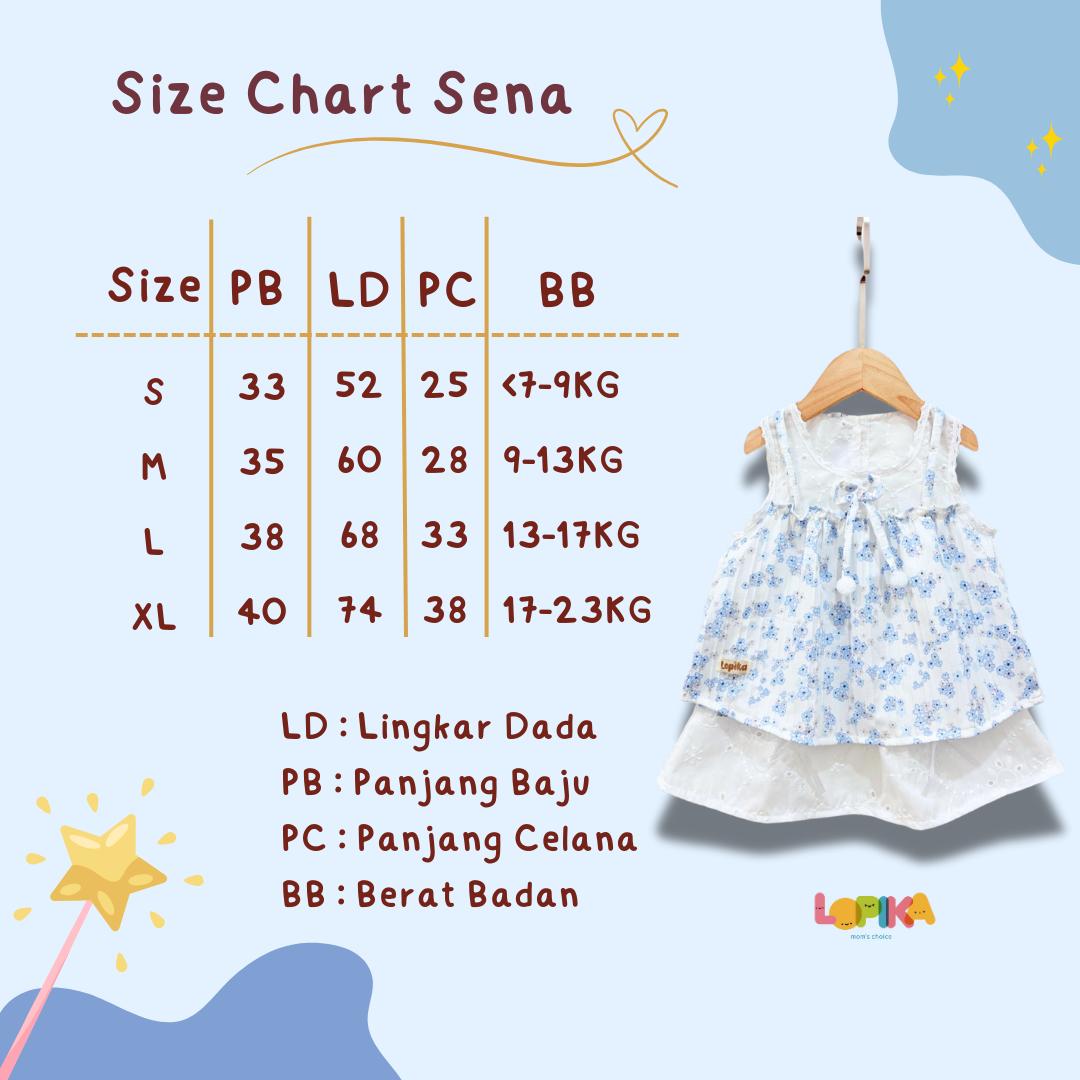 SENA - Oneset Mix Embroidery Bahan Elora Premium Anak Perempuan Balita Baby Newborn 0-7 tahun Premium Cantik - Lopika