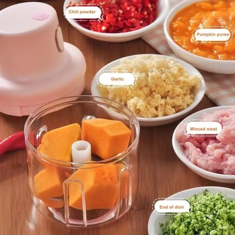 Blender Portebel Elektrik Tanpa Kabel / Mini Chopper 250ML / Mesin Blender Choper Dengan Pisau yang awet 1