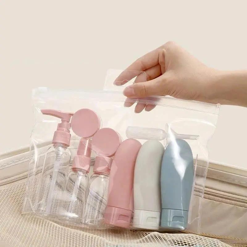 Set Chiết Mỹ Phẩm Dầu Gội Sưɑ~ Tắm Du Lịch Đi Công Tác 11 Chi Tiết Có Túi Bảo…