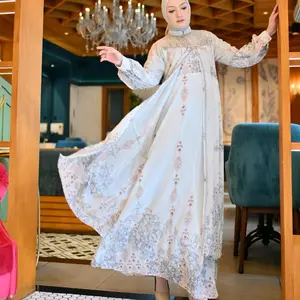 Humaira Series Dress Gamis Dress Kekinian Gamis Wanita Terbaru Tahun 2026 Bunga Motif Muslim Mewah