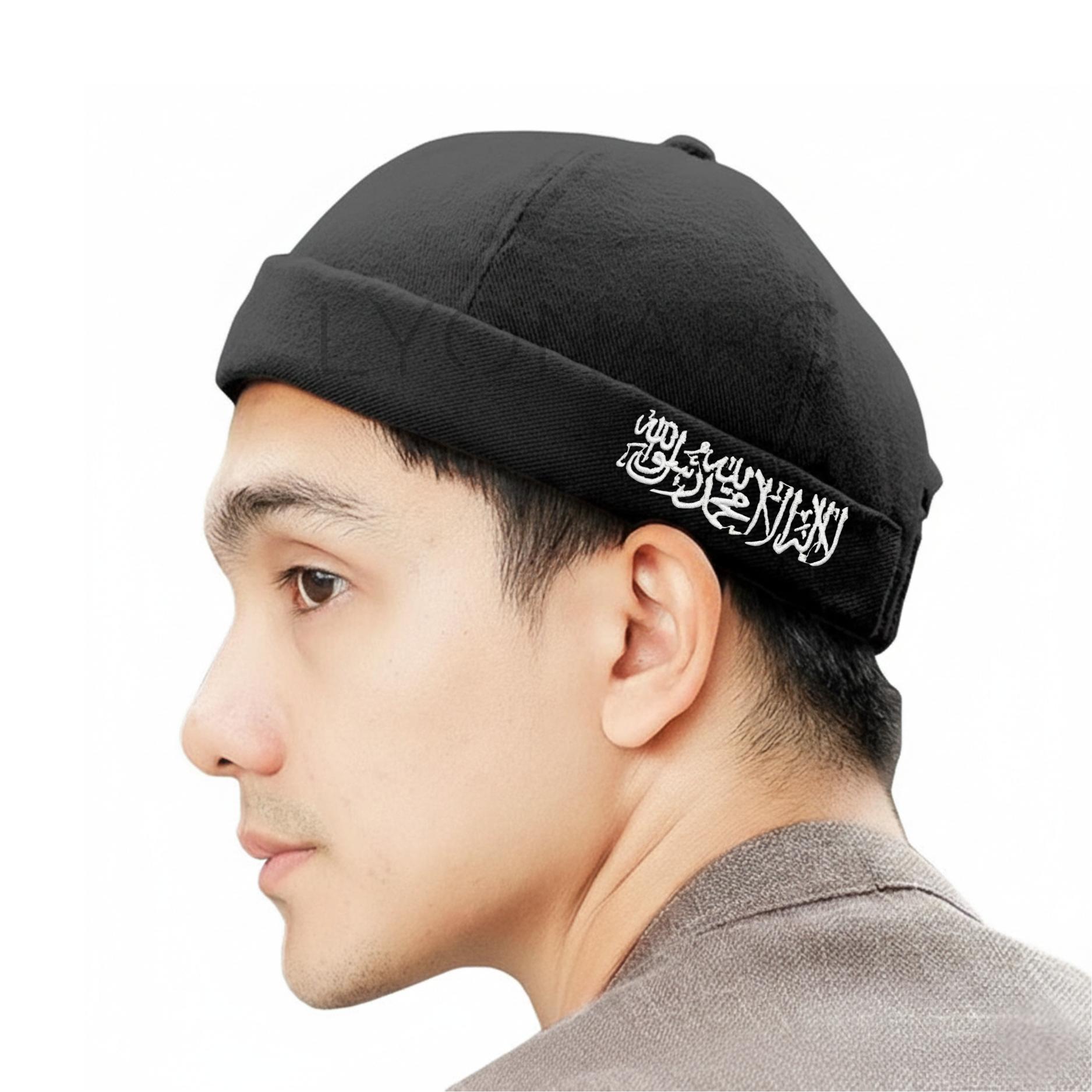 LYONARC Peci Miki Hat Pria Dewasa - Topi Peci Kopiah Muslim Mikihat Motif Kaligrafi Peci UAS Miki Hat - Peci Pria Songkok Sholat