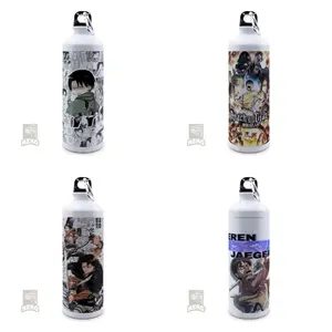 Botol Sport Anime Manga Attack On Titan Eren Yeager Levi Ackerman Mikasa Ackerman Collage Aesthetig Logo prnsc03