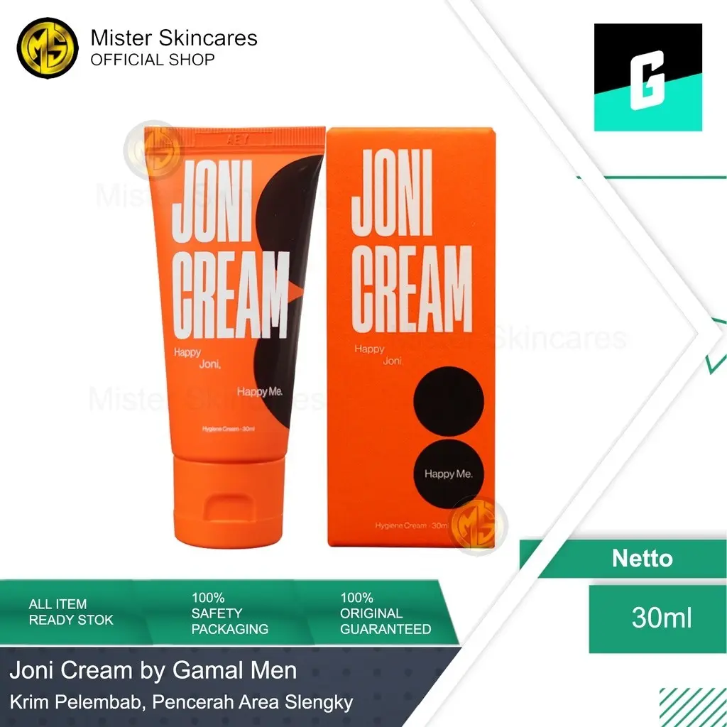 Joni Cream by Gamal - Krim Pelembab  Penghilang Bau & Pencerah Area Slengky