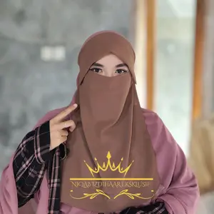 cadar niqab milaya poni polos Ceruty Nyaman Cadar Panjang Niqab Muslim Milaya polos ni qob