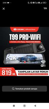 Product Review of [COD] T99 PRO WIFI Connect Dashcam Mobil 2K + 1080p Resolution 9.6 Inch Layar Sentuh Full Screen IPS Night Vision Dual Lens Perekaman Loop 24 jam Car Kabel from O**s W**a 1