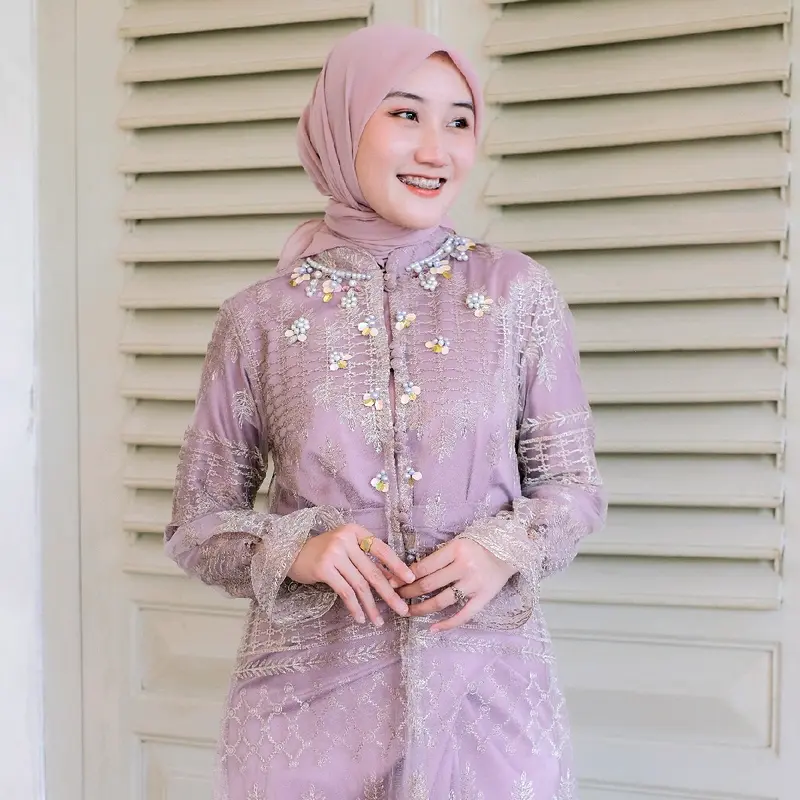 MAHIRA OUTER + INNER / BROKAT OUTER INNER Baju Muslim 4
