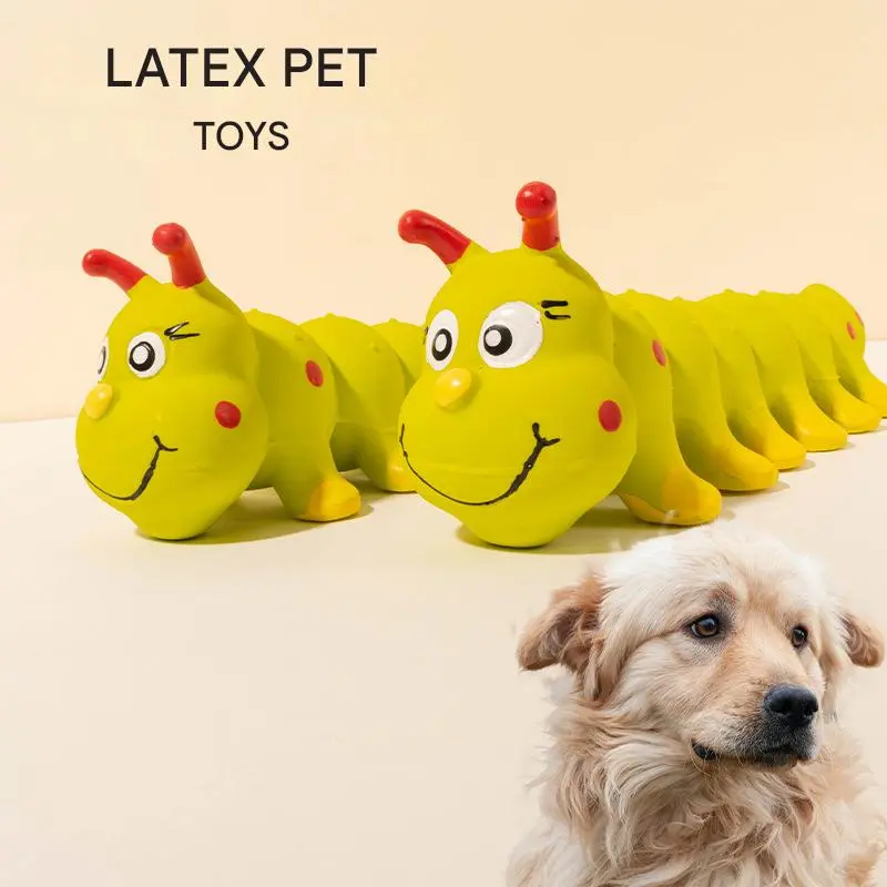 Pet latex toy caterpillar slow rebound decompression simulation caterpillar medium and large dog sound toys